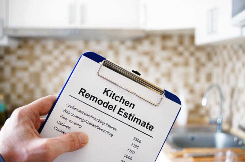 kitchen remodel estimate clipboard - remodel home tips financial planning services farmington